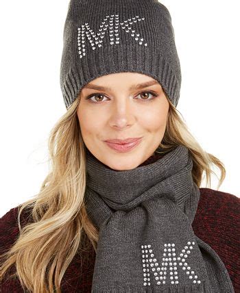 women's michael kors scarf set|Michael Kors summer hat.